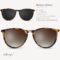 MINOQIO Polarized Sunglasses For Women 100% UV Blocking Retro Round Fashion Mirrored Lens Sunglasses For Man & Women