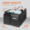 HOTOR Trunk Organizer for Car – Large-Capacity Car Organizer, Foldable Trunk organizer for SUVs & Sedans, Sturdy Car Organization for Car Accessories, Tools, Sundries, Black, 2 Compartments