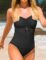 One Piece Bathing Suits for Women High Neck Swimsuit for Tummy Control Halter Monokini Swimwear with Neck Hook