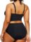 Holipick Two Piece Plus Size Swimsuits for Women High Waisted Bikini Tummy Control Bathing Suits Twist Front Swimwear