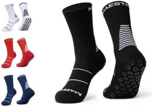 Maestro Grip Socks – Anti-Slip Socks for Men and Women – Soccer, Football, Basketball, Hockey Non-Slip Socks