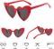 Love Heart Shaped Sunglasses for Women,Vintage Cat Eye Mod Style Retro Glasses