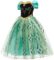 Snow Queen Anna Princess Costume Birthday Party Dress Up for Little Girls with Wig,Crown,Wand,Gloves 3-10 Years