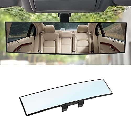 Car Rearview Mirrors, Interior Clip-on Panoramic Rear View Mirror for Car, Wide Viewing Range, 12 inch HD Universal Use for Cars, SUVs, Trucks, Vehicles (White)