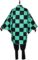 miccostumes Men’s Green Chequer Cosplay Costume Outfit Robe Kimono Uniform