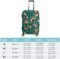 WOEZKEX Summer Leaves Flowers Floral Foxes Luggage Cover Washable Travel Gear Cover 18/24/28/32 Inch Suitcase Protective Cover