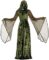 YANVS Women’s Medieval Lace-up Vintage Hooded Cloak Robe Adult Costume Retro Cosplay Long Dress