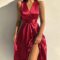 Homecoming Dresses Split Tiered Flowy Dresses Club Party Midi Dress Long Dresses 2023 Fall Fashion 2023