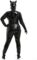 miccostumes Women’s Fullbody Black Catsuit Halloween Cosplay Costume Whip Zipper Patch