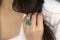 Anemone Jewelry Oval Green Aventurine Ring – Luxurious Solitaire Gold Ring – Statement Natural Gem Rings – Fashion and Gift Jewelry for Her – Bridal, Wedding Anniversary, Graduation, Birthday