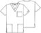 Cherokee Women and Men V-Neck Scrub Top with 3 Pockets 4876