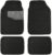 Amazon Basics Universal Fit All-Weather Heavy-Duty Carpet Floor Mats Cars – 4-Piece, Black