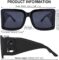 Trendy Oversized Square Sunglasses for Women Men Fashion Black Thick Big Frame Luxury Designer Sun Glasses