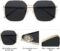 SOJOS Retro Square Polarized Sunglasses for Women Vintage Square Shades UV400 Large Metal Frame Riley SJ1166A