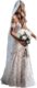 LIPOSA Women’s Bohemian Wedding Dresses with Detachable Arm Bands Sweetheart Mermaid Lace Bridal Gown