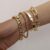 fxmimior Dainty Boho Gold Silver Chain Bracelets Set for Women Adjustable Fashion Beaded Chunky Flat Cable Chain Punk Bracelets Jewelry for Women Girls Gift Set of 4 (Silver)