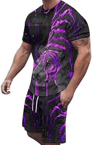 Men’s 3D Short Sleeve Suit Shorts Beach Tropical HawaiianSS Body Sports Shorts Suit Sports Suit Formal Wear for