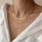 CHESKY 14K Gold/Silver Plated Snake Chain Necklace Herringbone Necklace Gold Choker Necklaces for Women Girl Gifts Jewelry 1.5/3/5MM(W) 14″/16″(L)