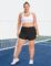 COOTRY Women’s Plus Size Athletic Shorts High Waisted Gym Shorts Pocket Running Workout Clothes with Liner