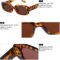 Aodaer Small Rectangle Sunglasses 90s Vintage Square Eyewear Retro Trendy Wide Frame Sunglasses for Women Girls