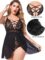 Avidlove Plus Size Babydoll Womens Snap Crotch Lingerie V Neck Lace Nighty Sleepwear L-4XL