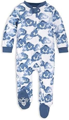 Burt’s Bees Baby baby-boys Sleep and Play Pjs, 100% Organic Cotton One-piece Zip Front Romper Jumpsuit Pajamas