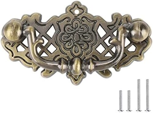 Fashion Furniture Direct 15 Pack Antique Bronze Drawer Pulls Vintage Cabinet Knobs and Pulls Retro Dresser Closet Cupboard Pulls for Bedroom Bathroom Washroom