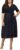 Alex Evenings Women’s Plus Size Tea Length Dress with Rosette Detail