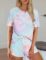 Ekouaer Tie Dye Pajamas Set Womens Loungewear Sleepwear 2 Piece PJ Sets