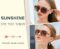 FEISEDY Polarized Women Square Sunglasses Sparkling Composite Shiny Frame B2289