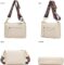Crossbody Bags for Women, 3 Pcs Set Leather Purses with Wide Straps, Fashion Small Shoulder Handbag Purses & Wallet Gift