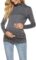 Molliya Maternity Shirt Long Sleeve Turtleneck Side Ruched Stretch Fitted Tunic Top Pregnancy Clothes