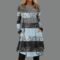 Women’s Black Dress Fashion Casual Solid Color Round Neck Pullover Loose Long Sleeve Dress White, S-3XL