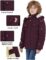 WenVen Boy’s Winter Sherpa Jacket Heavy Twill Cotton Military Coat with Hood