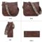 HKCLUF Crossbody Bag Purse for Women 2Pcs Leather Hobo Handbag Wallet Set With 2Adjustable Guitar Leopard Strap Crossbody Bag