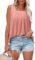 BETTE BOUTIK Womens Tank Tops Pleated Sleeveless Blouse Short Sleeve Tops Basic Shirts S-3XL