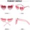 GIFIORE Heart Sunglasses Vintage Retro Oversized Heart Shaped Cat Eye Sun Glasses