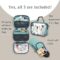 Toiletry Bag Kit Set: Hanging Travel Toiletry Bag + 311 TSA Cosmetic Liquid Bag + Ultralight Accessory Organizer Pouch (Dusty Teal)