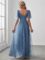 Ever-Pretty Women’s Illusion Short Sleeve Summer Tulle Bridesmaid Dresses for Wedding 0278