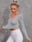 Long Sleeve Shirts for Women Workout Tops Yoga Crop Top Casual Sexy T Shirts for Teen Girls