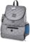 Mobile Dog Gear, Dog Travel Bag, Deluxe Quilted Weekender Backpack, Includes Lined Food Carriers and 2 Collapsible Dog Bowl, Gray