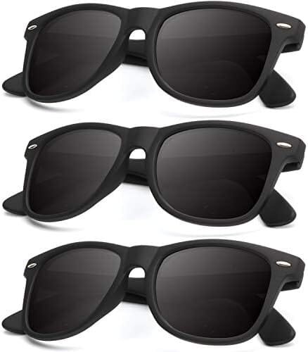 KALIYADI Polarized Sunglasses for Men and Women Matte Finish Sun glasses Color Mirror Lens UV Blocking (3 Pack)