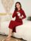 Women Casual Maternity Dress Long Sleeve Hoodie Breastfeeding Sweatshirt Dresses Pregnancy Pockets Split Maxi Dress