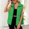 Century Star Puffer Vest for Women’s Outerwear Vests Puffy Oversized Sleeveless Zip Up Padded Stand Collar Jacket Coat Warm