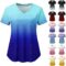nerohusy Working Uniforms Women Love Heart Print Scrub_Tops V-Neck Short Sleeve Shirts with Pockets T-Shirt Valentine’s Day