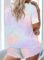 Ekouaer Tie Dye Pajamas Set Womens Loungewear Sleepwear 2 Piece PJ Sets