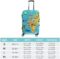 WOEZKEX Animal World Map Luggage Cover Washable Travel Gear Cover 18/24/28/32 Inch Suitcase Protective Cover