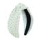 FEDANS Pearly Knotted Women Headband Luxury Jeweled Leather Beaded Embellished Top Hairband Fashion Elegant Ladies Hair Band
