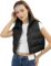 Women’s Winter Cropped Puffer Vest Lightweight Sleeveless Cute Outerwear Puffer Vest