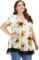 LARACE Plus Size Tunic Tops for Womens Summer Clothes Dressy Round Neck Short Sleeve Shirts Flowy Chiffon Blouses